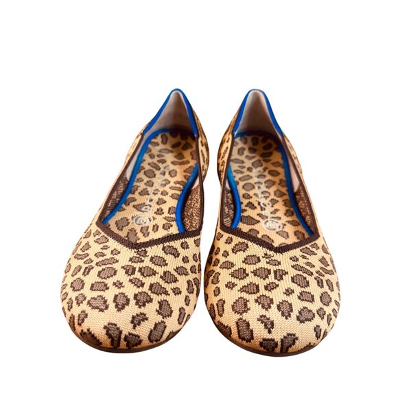 Rothy’s Leopard Cheetah Women's Size 8  Animal Print Round Toe Flats - Picture 2 of 13